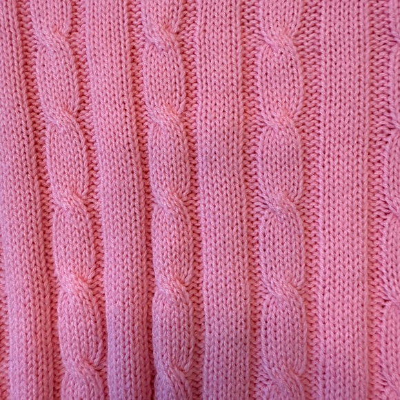 Vintage 80s Pink Cable Knit Sweater - Picture 6 of 9